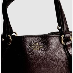 Coach Mini Kelsey Satchel  Deep Purple Crossbody Bag